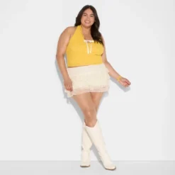 Women's High-Rise Bloomer Shorts - Wild Fable™ Cream -Wild Fable Store GUEST 71f46bec 5bee 4ca7 8f41 29e5e05c3209