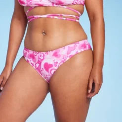 Women's Cheeky Bikini Bottom - Wild Fable™ Pink Heart Print -Wild Fable Store GUEST 72845038 213d 407f 8140 3a3f61228c83