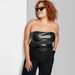 Women's Faux Leather Tube Top - Wild Fable™ -Wild Fable Store GUEST 72e03401 1c17 4bf2 b87b 5c6f4de83a95