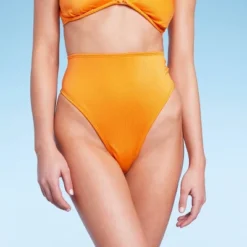 Women's Ribbed High Waist High Leg Extra Cheeky Bikini Bottom - Wild Fable™ Orange -Wild Fable Store GUEST 73492f03 6546 473d ab49 bc71d81da550