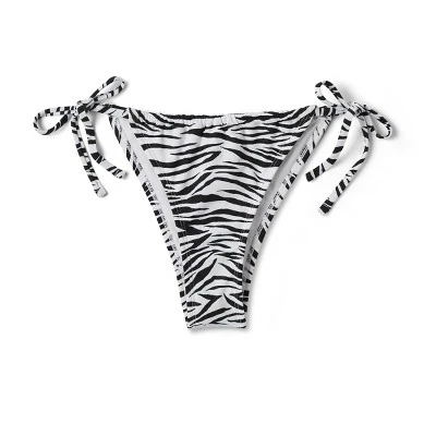 Women's Ultra High Leg Adjustable Coverage Bikini Bottom - Wild Fable™ Black/White Zebra Print 5 Women's Ultra High Leg Adjustable Coverage Bikini Bottom - Wild Fable™ Black/White Zebra Print - Image 5