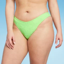 Women's Terry Textured High Leg Cheeky Bikini Bottom - Wild Fable™ Green -Wild Fable Store GUEST 773cbfcc 762f 455c 95a0 170d0f037e11