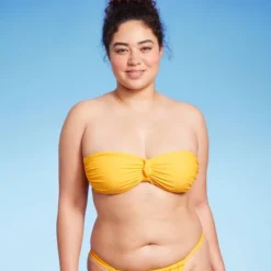 Women's Knot-Front Bandeau Bikini Top - Wild Fable™ Yellow -Wild Fable Store GUEST 79082055 08e7 436f 874a 9cad80e227e4