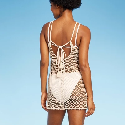 Women's Tassle Trim Crochet Cover Up Dress - Wild Fable™ 1 Women's Tassle Trim Crochet Cover Up Dress - Wild Fable™