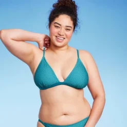 Women's Crochet Overlay Triangle Bikini Top - Wild Fable™ Blue -Wild Fable Store GUEST 8109d63c b587 4e71 8be1 98b78a6c1437