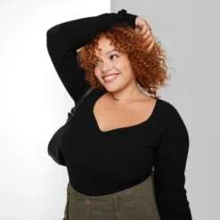 Women's Long Sleeve Sweetheart Neck Seamless Shirt - Wild Fable™ -Wild Fable Store GUEST 82a6024a acd4 442a 929f d3167c0a4fbb