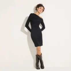 Women's Off-Shoulder Draped Dress - Wild Fable™ Black -Wild Fable Store GUEST 863864dd 32d2 4b40 a6cb 4098e751f13c