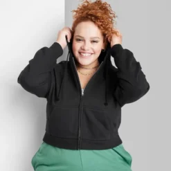 Women's Cropped Zip-Up Hoodie - Wild Fable™ -Wild Fable Store GUEST 89666829 61be 44a4 a21b 16b8d85d08ad