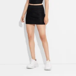Women's Sweater Mini Skirt - Wild Fable™ Black