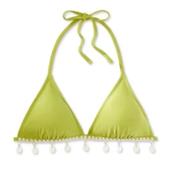 Women's Shell Detail Triangle Bikini Top - Wild Fable™ Green -Wild Fable Store GUEST 8ce97c71 e6e9 41d0 85a3 c1c93ddfccad