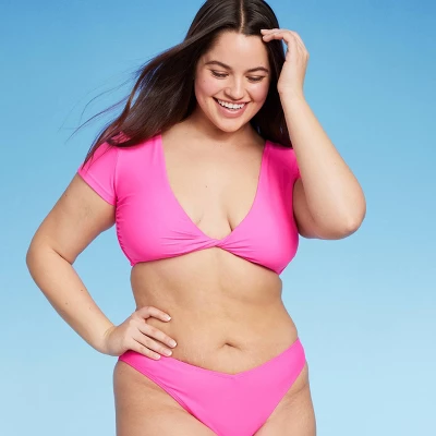 Women's Twist-Front Short Sleeve Bralette Bikini Top - Wild Fable™ 8 Women's Twist-Front Short Sleeve Bralette Bikini Top - Wild Fable™ - Image 8