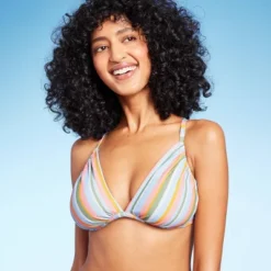 Women's Underwire Bikini Top - Wild Fable™ Multi Lurex Striped -Wild Fable Store GUEST 941b837c 2f2f 4f45 bc81 f0c82d98318a
