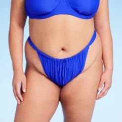 Women's Mid-Rise Cheeky High Leg Bikini Bottom - Wild Fable™ Blue 5 Women's Mid-Rise Cheeky High Leg Bikini Bottom - Wild Fable™ Blue -Wild Fable Store GUEST 9732027b 0efc 47c9 a00e 458bf5683679