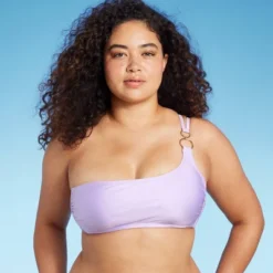 Women's Ring Detail One Shoulder Bralette Bikini Top - Wild Fable™ Shiny Light Purple -Wild Fable Store GUEST 9966bc5d 89fd 4283 b001 66428430cdb3