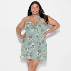 Women's Twist Front Scarf Mini Dress - Wild Fable™ Dark Green Floral 7 Women's Twist Front Scarf Mini Dress - Wild Fable™ Dark Green Floral -Wild Fable Store GUEST 9afe324d f51b 46f8 b7e1 b1df67d017ed