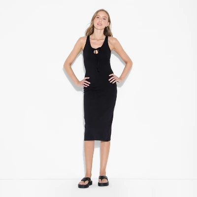 Women's ButterBliss Keyhole Racer Back Midi Bodycon Dress - Wild Fable™ 1 Women's ButterBliss Keyhole Racer Back Midi Bodycon Dress - Wild Fable™