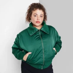 Women's Satin Bomber Jacket - Wild Fable™ -Wild Fable Store GUEST 9e44b0ce 00b4 48bf 9ce3 4186960fc830