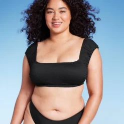 Women's Cap Sleeve Smocked Bralette Bikini Top - Wild Fable™ -Wild Fable Store GUEST a143359d 31a7 4be1 b11f af4e9a1b274a