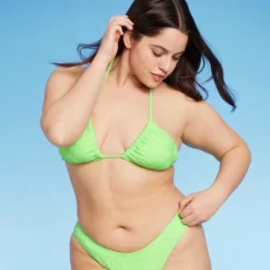 Women's Terry Textured U-Neck Multi-Way Bralette Bikini Top - Wild Fable™ Tropical Green -Wild Fable Store GUEST a309b754 293d 4983 8e44 cd10635dae70