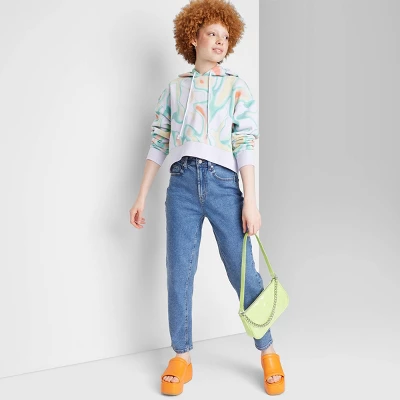 Women's Super-High Rise Curvy Tapered Jeans - Wild Fable™ Medium Wash 3 Women's Super-High Rise Curvy Tapered Jeans - Wild Fable™ Medium Wash - Image 3