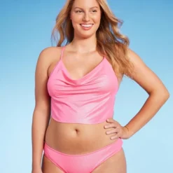 Women's Cowl Neck Longline Bralette Bikini Top - Wild Fable™ Pink Shine -Wild Fable Store GUEST a8d93a97 e304 41c3 8490 f8d019db0d5c