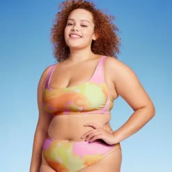 Women's Bralette Bikini Top - Wild Fable™ Pink/Orange/Yellow Tie-Dye -Wild Fable Store GUEST a9578fad 9064 46a5 bc5a b7a7d7e57e3a