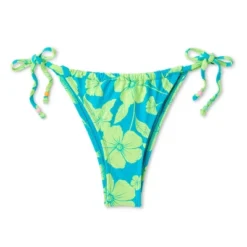 Women's Adjustable Coverage Bikini Bottom - Wild Fable™ Blue/Green Tropical Print -Wild Fable Store GUEST ac2f67ed 85fe 4e62 809c 2c43ccca279d