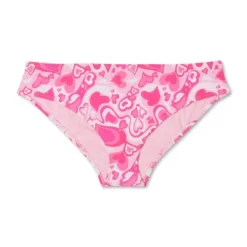 Women's Cheeky Bikini Bottom - Wild Fable™ Pink Heart Print -Wild Fable Store GUEST adaa046c 9855 4617 8684 f6260cc44412