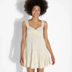 Women's Mini Embroidered Flutter Cap Sleeve Babydoll Dress - Wild Fable™ White 6 Women's Mini Embroidered Flutter Cap Sleeve Babydoll Dress - Wild Fable™ White -Wild Fable Store GUEST af477e47 2f34 4fff 9f88 785d26be2105