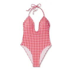 Women's Keyhole Cross Front Halter Ultra High Leg Cheeky One Piece Swimsuit - Wild Fable™ Red -Wild Fable Store GUEST b00e1232 b965 4262 99b6 a43a683fd5a6