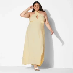 Women's Maxi A-Line Dress - Wild Fable™ Yellow -Wild Fable Store GUEST b74990e1 5f90 4a3c 84c2 bf2b98255469