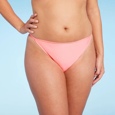 Women's Side Tab Cheeky Bikini Bottom - Wild Fable™ Pink 3 Women's Side Tab Cheeky Bikini Bottom - Wild Fable™ Pink - Image 3
