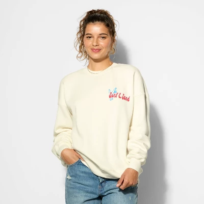 Women's Oversized Graphic Pullover Sweatshirt - Wild Fable™ 1 Women's Oversized Graphic Pullover Sweatshirt - Wild Fable™