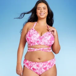 Women's Wrap Bralette Bikini Top - Wild Fable™ Pink Heart Print -Wild Fable Store GUEST cbf1d757 25f2 443b 9de8 12f87a7677e9