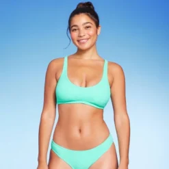 Women's Pucker Textured Bralette Bikini Top - Wild Fable™ Sea Green -Wild Fable Store GUEST cd6b62e2 82c7 4f69 aa9a 800c40945c8a