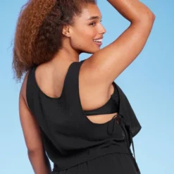 Women's Side-Tie Cover Up Cropped Tank Top - Wild Fable™ -Wild Fable Store GUEST ceb63246 8140 4576 8d4c acaa8dba1722