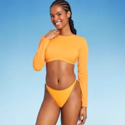 Women's Cropped Open Back Rashguard - Wild Fable™ -Wild Fable Store GUEST cfb9da53 4bbd 4501 b260 fe22938fef04