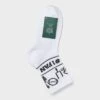 Women's Game Day "#1 Fan" Ribbed Cushioned Mid Crew Socks - Wild Fable™ White/Black 4-10