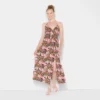Women's Ruched Maxi Halter A-Line Dress - Wild Fable™ Assorted Pinks Floral