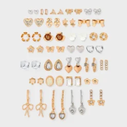 Flower Bow And Heart Earring Set 30pc - Wild Fable™ Gold 5 Flower Bow And Heart Earring Set 30pc - Wild Fable™ Gold -Wild Fable Store GUEST d97d6ecf 0783 432c 980d 686a69e1147d