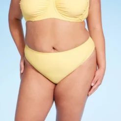 Women's Side-Tie Mid-Rise Cheeky High Leg Bikini Bottom - Wild Fable™ Yellow -Wild Fable Store GUEST ddd343c8 7515 4d85 9e60 16e22dd96a04