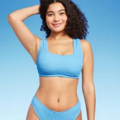 Women's Pucker Square Neck Wide Strap Bralette Bikini Top - Wild Fable™ -Wild Fable Store GUEST de56784e 48e5 483d 8e4d cc3c1964be89