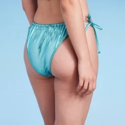 Women's Foil Strappy Extra High Leg Super Cheeky Bikini Bottom - Wild Fable™ Teal Blue -Wild Fable Store GUEST e33f33bb b98a 45a5 83f6 ce4f9c1ff120