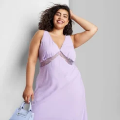 Women's Lace Detail Slip Midi Dress - Wild Fable™ -Wild Fable Store GUEST e5a4d8d7 26f8 4797 b305 774e92372918