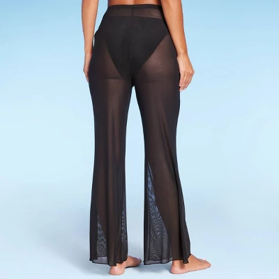 Women's Mesh Cover Up High Waist Flare Pants - Wild Fable™ 1 Women's Mesh Cover Up High Waist Flare Pants - Wild Fable™