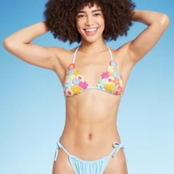 Women's Mixed Icon Crochet Triangle Bikini Top - Wild Fable™ Blue -Wild Fable Store GUEST e81548ac 48ef 43e8 bf10 cff1a0d511ef