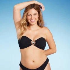 Women's Pucker Textured Center Front Shell Detail Bandeau Bikini Top - Wild Fable™ -Wild Fable Store GUEST ea528eff aa69 47e0 b0c3 3b7c170bd43d