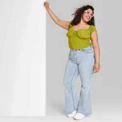 Women's High-Rise Flare Jeans - Wild Fable™ Light Wash -Wild Fable Store GUEST eb2a3ec4 ff90 440b aa91 91ccc998a4f2