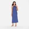 Women's Lace Trim Maxi A-Line Dress - Wild Fable™ Blue