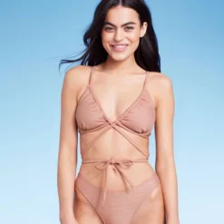 Women's Strappy Underwire Bikini Top - Wild Fable™ Brown Lurex -Wild Fable Store GUEST f1927e3f 34dc 4151 b6c9 d806a5a38a74